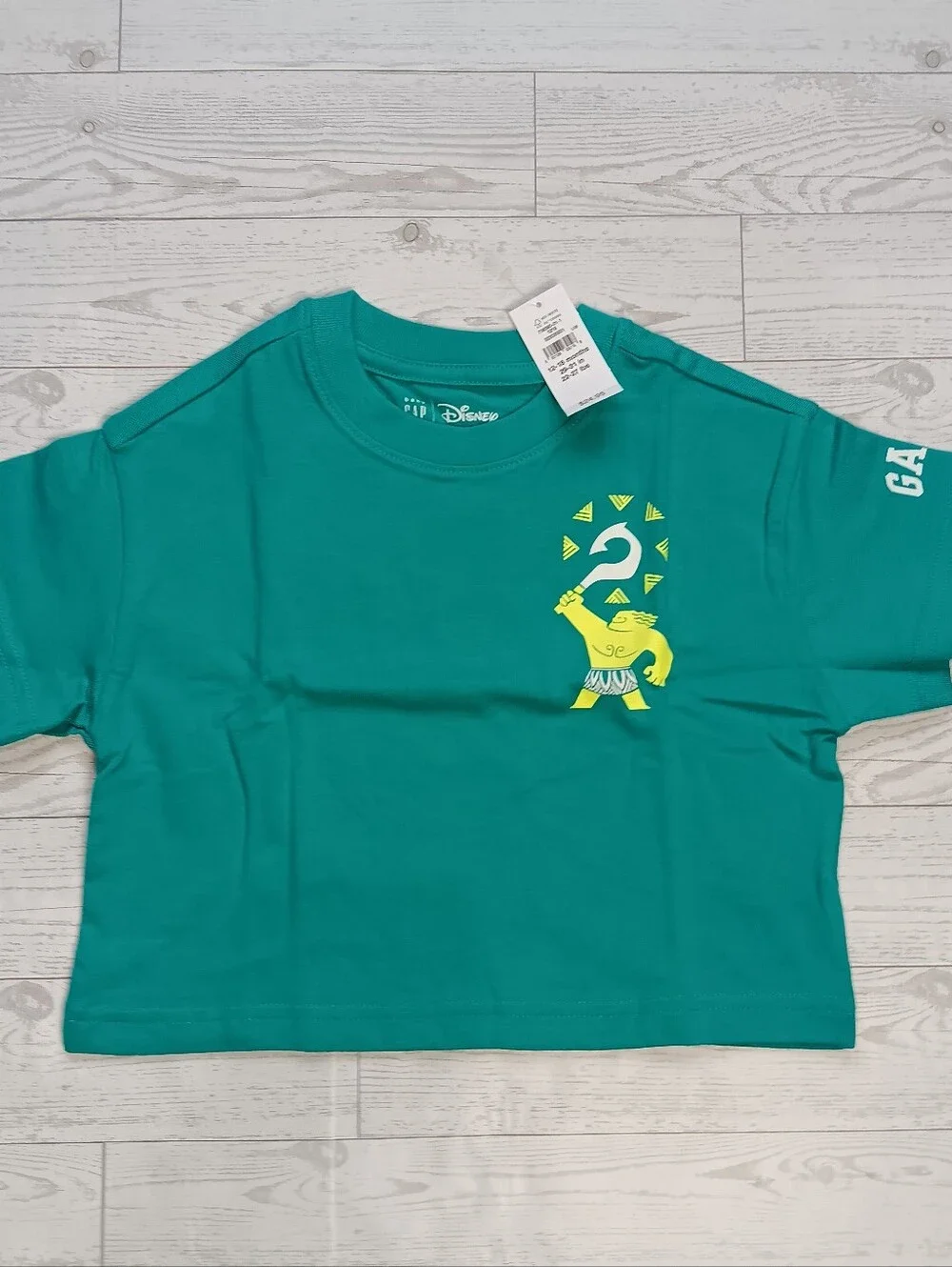 NWT  Baby Gap Disney Moana Maui Print Oversized Shirt Short Sleeve 12-18 M